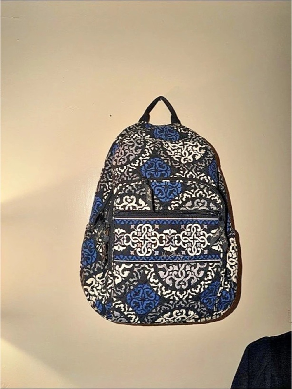 Vera Bradley Campus Backpack in Black & Blue